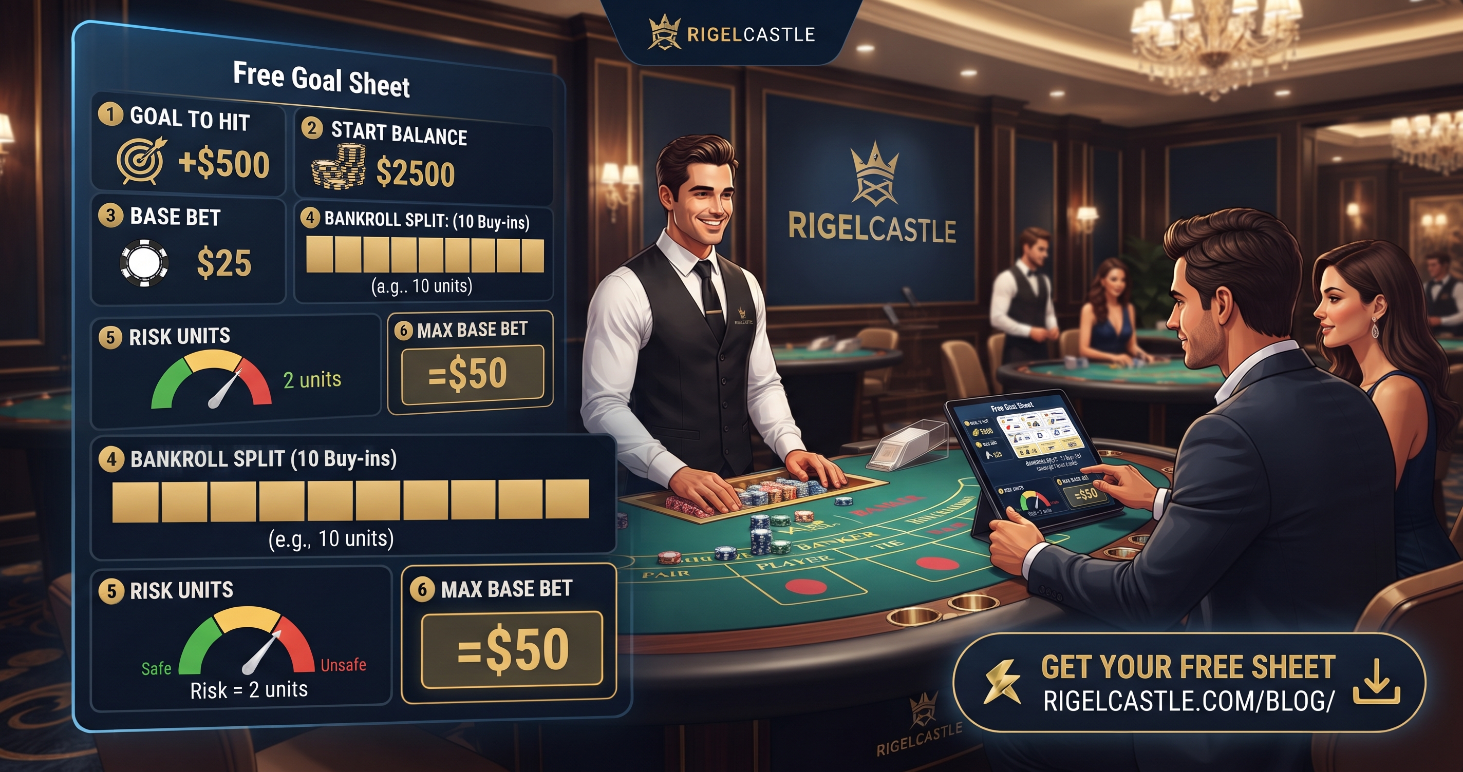 Master Your Baccarat Bankroll | Free Goal Sheet & Guide